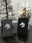 Preview: Handytasche mit Pferdekopflogo, Schwarz-Silber
